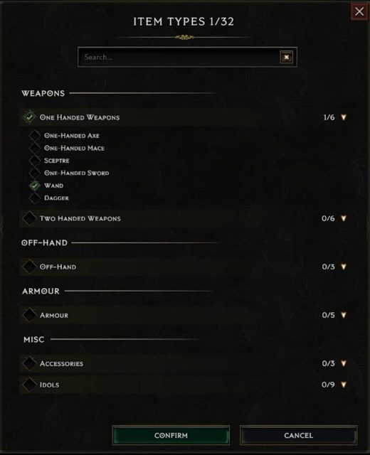 Loot Filter - Item Types