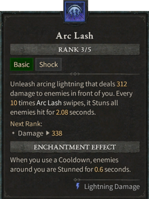 Diablo 4 Sorceress Build - Arc Lash Basic Skill